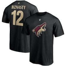 Мужская футболка с логотипом Fanatics Paul Bissonnette Black Arizona Coyotes Authentic Stack Футболка с ником и номером в отставке Fanatics