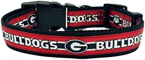 Pets First Collegiate PET Collar New Version Alabama Crimson Tide Dog Collar, Size Small. Best Sports Team Color for Dogs & Cats. A Shiny & Colorful Dog & Cat Collar Licensed by The NCAA Pets First