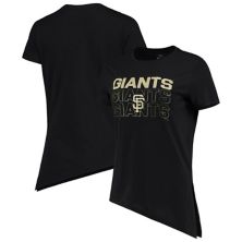 Женская спортивная одежда, черная асимметричная футболка San Francisco Giants Birch Delta LevelWear
