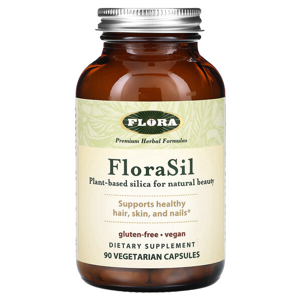 FloraSil - Растительный Кремний - 90 вегетарианских капсул - Flora Flora
