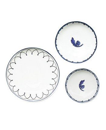 Тарелки для канапе Blue Bird — набор из 3 шт. Twig New York