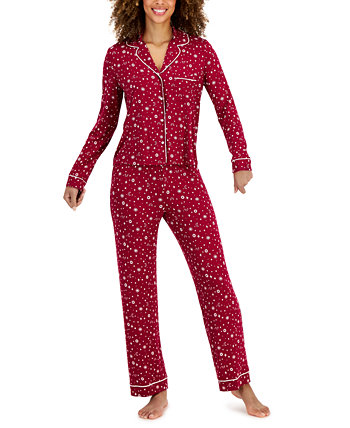 Женский пижамный комплект с воротником-стойкой, созданный для Macy's Jenni
