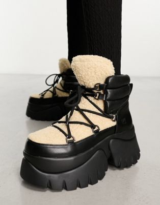 Кремовые пушистые зимние сапоги вилун KOI Koi Footwear
