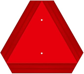 Slow Moving Vehicle Triangle Sign, Rust Free Aluminum, 14"X16", 40-mil Thick Reflective For Golf Cart, Tractor, UTV, Safety Signs Zlmwood