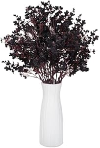 RECUTMS Babys Breath Artificial Flowers for Vase Real Touch Fake Silk Black Flowers Bulk Baby Breath Flowers for Floral Table Arrangement Centerpieces Halloween Home Decor(Black) Recutms