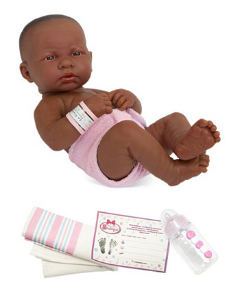 14-дюймовая афроамериканская настоящая кукла для девочек La Newborn First Day JC Toys