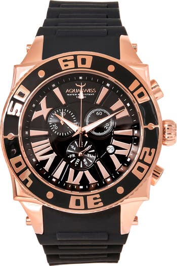 Мужские часы Swissport XG с силиконовым ремешком, 50 мм x 63 мм Aquaswiss