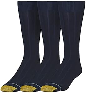 GOLDTOE Men's Hampton Crew Socks 3 Pack Goldtoe