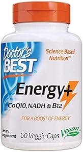 Doctor's Best Energy + CoQ10, NADH & B12, Immune System, Energy, Mood, 60 Ct Doctor's Best