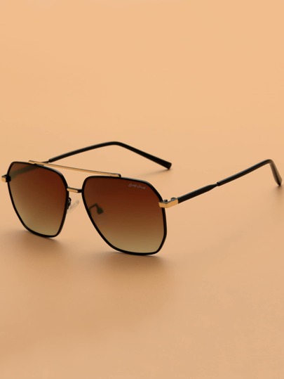 Мужские солнцезащитные очки в металлической оправе SHEIN