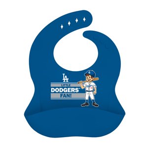 BabyFanatic Officially Licensed Unisex Silicone Baby Bib - MLB Los Angeles Dodgers Baby Fanatic