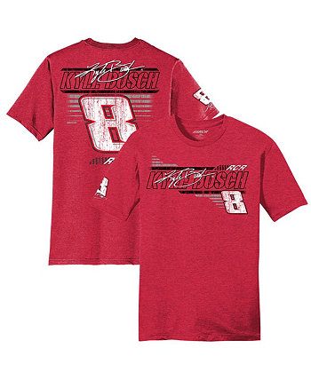 Men's Heather Red Kyle Busch 3-Spot Lifestyle T-shirt Richard Childress Racing Team Collection