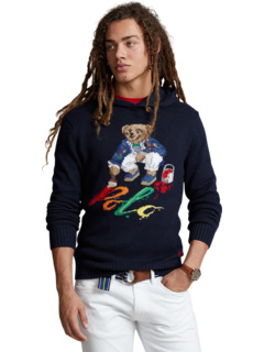 Хлопковый свитер с капюшоном Polo Bear Ralph Lauren