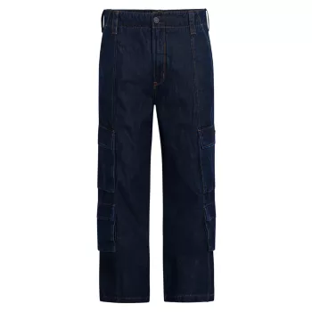 Джинсовые широкие брюки-карго Hudson Jeans