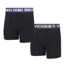 Мужские трусы-боксеры Concepts Sport Minnesota Vikings Gauge, комплект из двух трусов-боксеров Unbranded