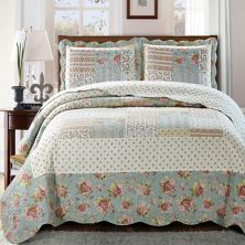 Annabel Sweet Home Reversible Quilted Coverlet Set Egyptian Linens