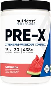 Nutricost Pre-Workout Xtreme, Watermelon, 30 Servings, Vegetarian, Non-GMO and Gluten Free (Pre-X) Nutricost