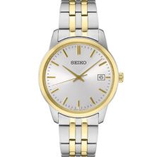 Мужские часы Seiko Essential с двухцветным белым циферблатом - SUR402 Seiko
