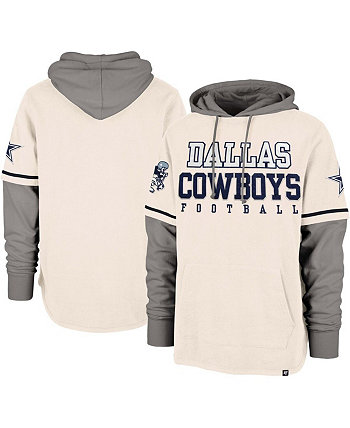 Мужская кремовая толстовка с капюшоном Dallas Cowboys Shortstop Pullover '47 Brand