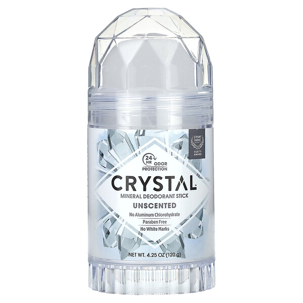 Минеральный дезодорант-стик, без запаха, 4,25 унции (120 г) Crystal