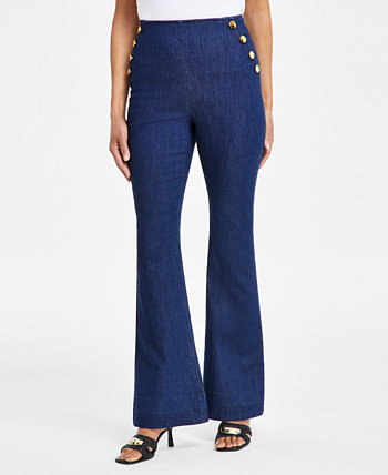 Women's Button-Trim High-Rise Jeans, Created for Macy's I.N.C. International Concepts