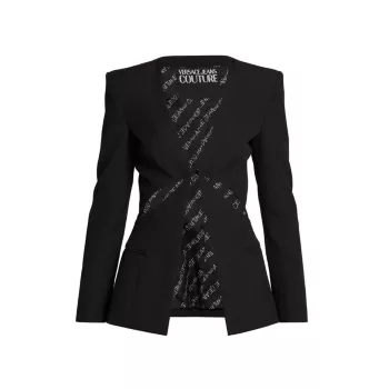 Куртка с V-образным вырезом и вырезом Versace Jeans Couture