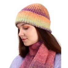 Knitted Beanie and Scarf Set Women's Cozy Hat & Scarf Combination in Vivid Colors WEAR SIERRA