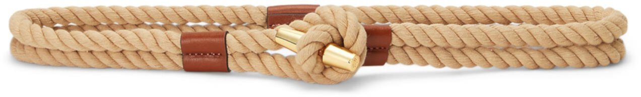 Leather-Trim Rope Toggle Skinny Belt LAUREN Ralph Lauren