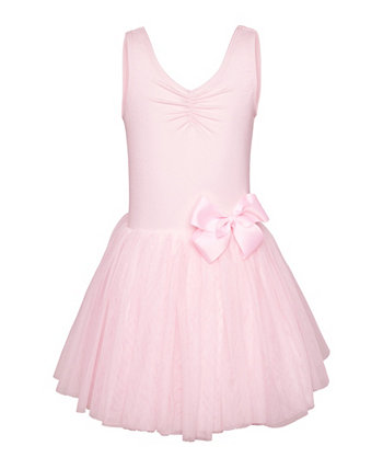 Платье-пачка цвета примулы для маленьких девочек с бантом Flo Dancewear