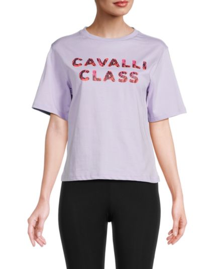 Футболка с логотипом Cavalli CLASS