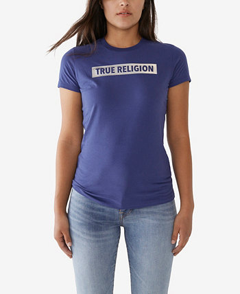 Женская футболка с короткими рукавами и логотипом из фольги Ombre True Religion