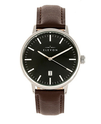 Мужские часы с ремешком из натуральной кожи 42 мм Elevon