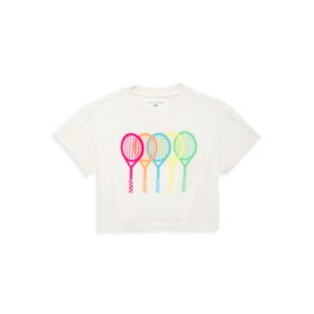 Хлопковая футболка для маленьких девочек и девочек Sol Angeles