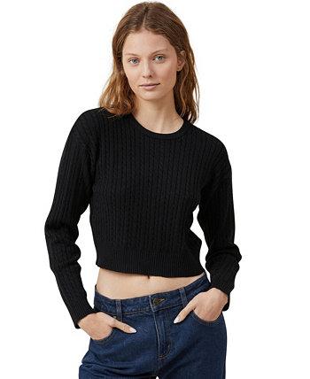 Женский пуловер Everfine Cable с круглым вырезом COTTON ON