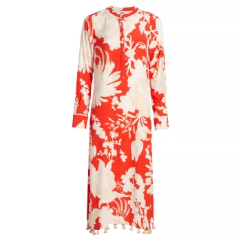Paolina Floral Caftan Figue