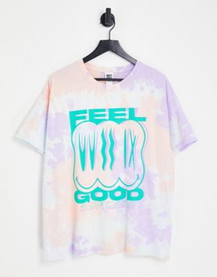 Разноцветная футболка со смайликом New Look Feel Good New Look
