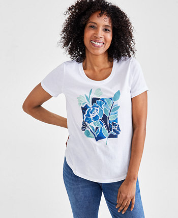 Маленькая футболка с цветочным рисунком, созданная для Macy's Style & Co