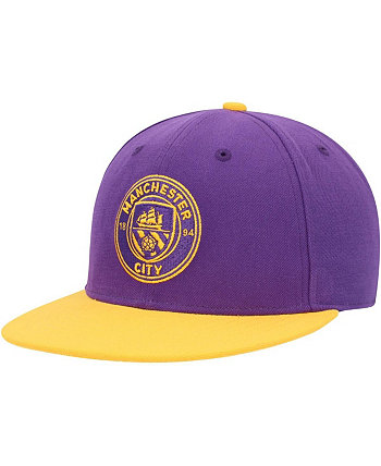 Мужская фиолетово-желтая кепка Manchester City America's Game Fan Ink