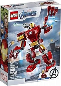 Lego Marvel Avengers Iron Man Mech 76140 Kids’ Superhero Mech Figure, Building Toy with Iron Man Mech and Minifigure (148 Pieces) Lego