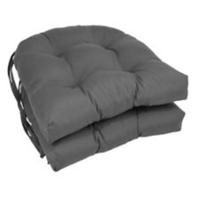 Blazing Needles 16-inch Solid Twill U-shaped Tufted Chair Cushions (Set of 2) Blazing Needles