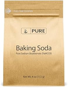 Pure Original Ingredients Sodium Bicarbonate (Baking Soda) (4 oz) Always Pure, No Fillers Or Additives, Eco-Friendly Packaging Pure Original Ingredients