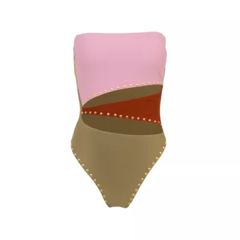 Слитный купальник Frida с цветными блоками ViX