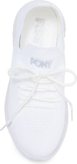 Вязаные кроссовки на шнуровке PONY