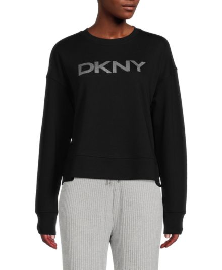 Толстовка с заниженными плечами и логотипом DKNY Sport