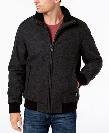 Calvin klein deals wool bomber jacket