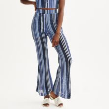 Juniors' Live To Be Spoiled Striped Wide-Leg Pants Live To Be Spoiled