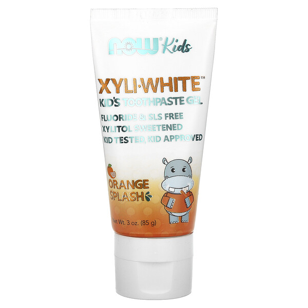 Xyli-White, Детская зубная паста-гель, апельсиновый всплеск, 3 унции (85 г) NOW Foods