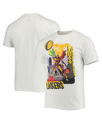 Мужская футболка NBA x McFlyy White Los Angeles Lakers с идентификацией Artist Series NBA Exclusive Collection