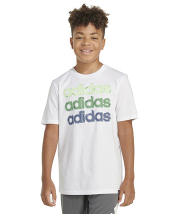 Футболка для мальчиков Adidas с коротким рукавом и графикой логотипа Adidas