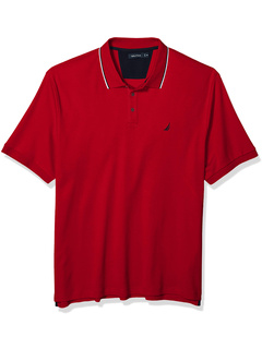 Классическая мягкая рубашка-поло с коротким рукавом и однотонным воротником Nautica